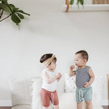 Load image into Gallery viewer, Curved Hem Harem Shorts - Seafoam