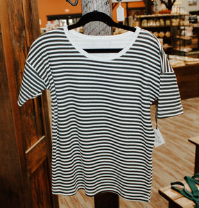 Organic Slouch Dress | Stripes