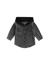 Load image into Gallery viewer, Kids Hooded Denim Button-Up