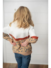 Load image into Gallery viewer, Kids Leopard &amp; Rust Crew Neck Sweater