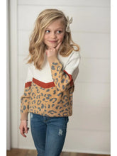 Load image into Gallery viewer, Kids Leopard &amp; Rust Crew Neck Sweater
