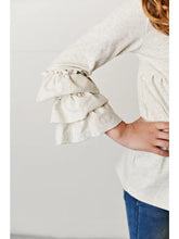Load image into Gallery viewer, Kids Cream 3 Ruffle Sleeve Shirt