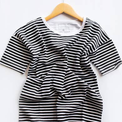 Organic Slouch Dress | Stripes